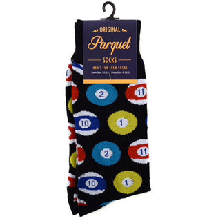 Parquet Brand Men’s BILLIARDS Socks - Novelty Socks for Less