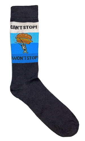 SPONGEBOB SQUAREPANTS Mens PLANKTON ‘CAN’T STOP WON’T STOP!’ - Novelty Socks for Less