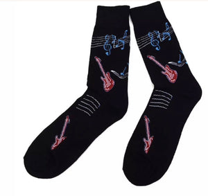 PARQUET BRAND Mens GUITAR SOCKS - Novelty Socks for Less