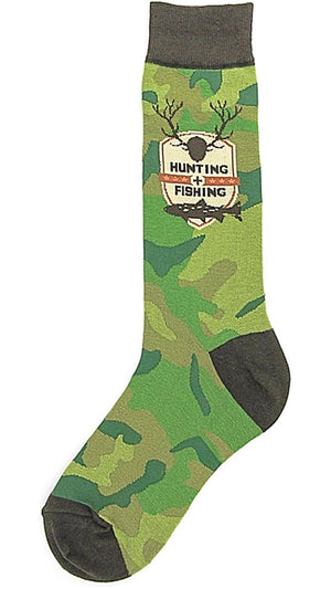 FOOT TRAFFIC Brand Mens HUNTING & FISHING Socks - Novelty Socks for Less