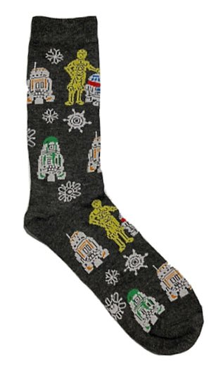 STAR WARS Men’s CHRISTMAS Socks BB-8, R2-D2, C-3PO - Novelty Socks for Less