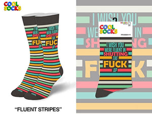 COOL SOCKS BRAND LADIES ‘I WISH YOU WERE FLUENT IN SHUTTING THE FUCK UP SOCKS’ - Novelty Socks for Less