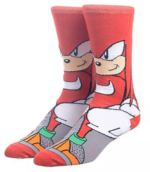 SONIC THE HEDGEHOG Men’s KNUCKLES 360 Socks BIOWORLD Brand - Novelty Socks for Less