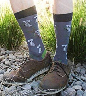 FOOT TRAFFIC Mens KOALA BEAR Socks - Novelty Socks for Less