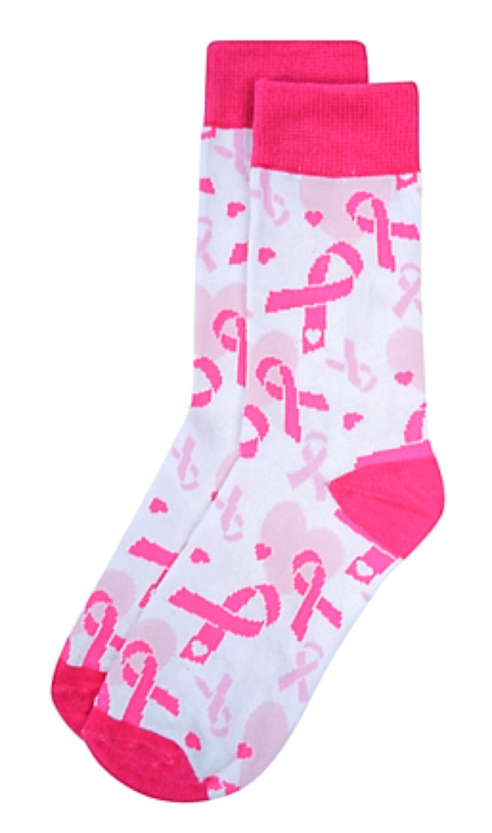 PARQUET Brand Ladies PINK BREAST CANCER RIBBON AWARENESS Socks