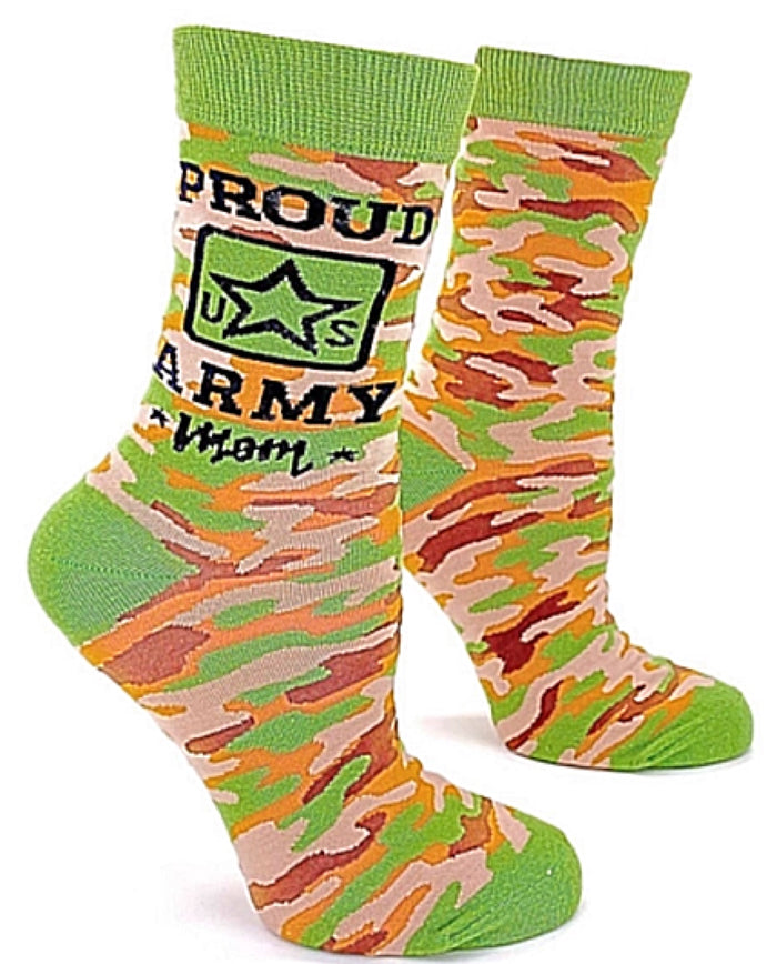 FABDAZ Brand Ladies PROUD U.S. ARMY MOM Socks