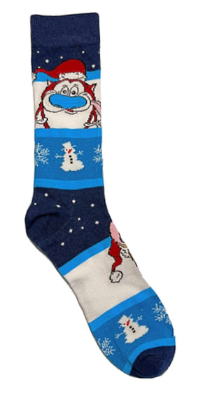 REN & STIMPY MENS CHRISTMAS Socks - Novelty Socks for Less
