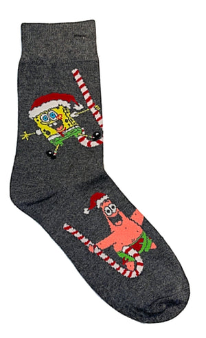 SPONGEBOB SQUAREPANTS Men’s CHRISTMAS SOCKS With PATRICK - Novelty Socks for Less