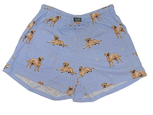 COMFIES LOUNGE PJ SHORTS Ladies YELLOW LAB Dog By E&S PETS - Novelty Socks for Less