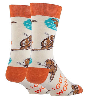 OOOH YEAH Brand Men’s BEAVER Socks ‘I GOT WOOD’ - Novelty Socks for Less