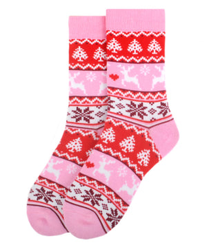 PARQUET Brand Ladies CHRISTMAS Socks REINDEER & SNOWFLAKES - Novelty Socks for Less