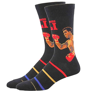 SOCKSMITH Brand Men’s MUHAMMAD ALI Socks ‘FLOAT LIKE A BUTTERFLY’ - Novelty Socks for Less