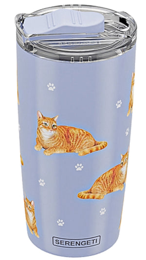 ORANGE TABBY CAT Serengeti Stainless Steel Ultimate Hot & Cold Tumbler - Novelty Socks for Less