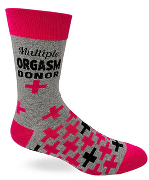FABDAZ BRAND MEN’S ‘MULTIPLE ORGASM DONOR’ Socks - Novelty Socks for Less