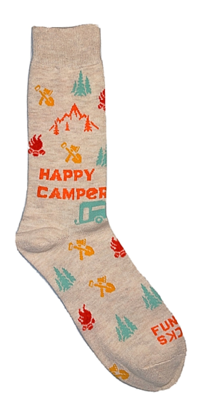 FUNKY SOCKS Brand Men’s HAPPY CAMPER Socks