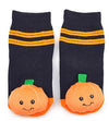 BOOGIE TOES Baby Unisex PUMPKIN RATTLE GRIPPER BOTTOM Socks By PIERO LIVENTI - Novelty Socks for Less