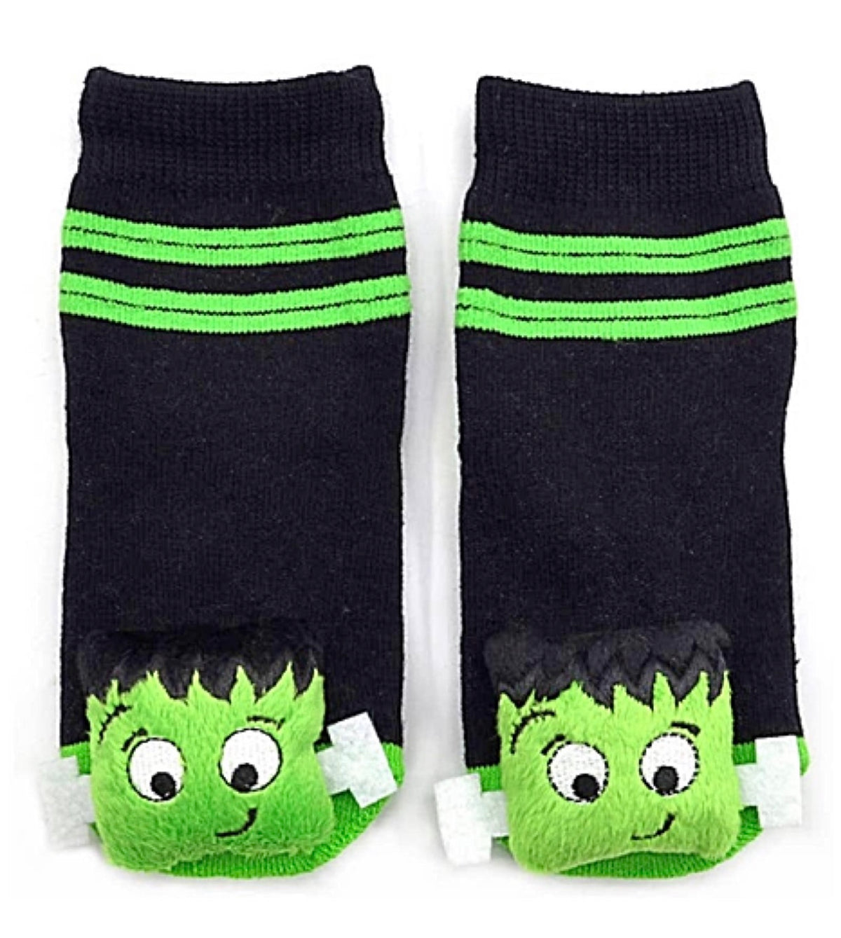 BOOGIE TOES Unisex Baby FRANKENSTEIN RATTLE GRIPPER BOTTOM Socks By PIERO LIVENTI - Novelty Socks for Less