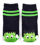 BOOGIE TOES Unisex Baby FRANKENSTEIN RATTLE GRIPPER BOTTOM Socks By PIERO LIVENTI - Novelty Socks for Less