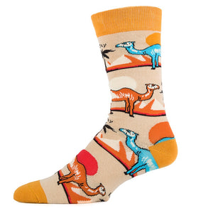 OOOH GEEZ Brand Men’s Socks CAMELS ‘HUMP DAY’ - Novelty Socks for Less