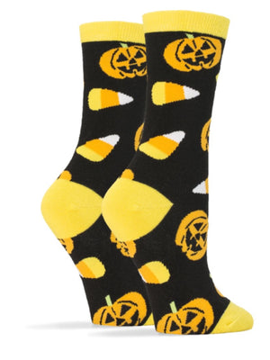 OOOH YEAH Brand Ladies TRICK OR TREAT Socks - Novelty Socks for Less