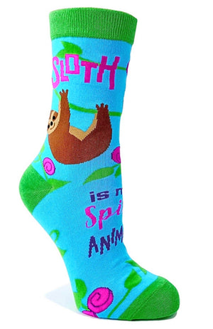 FABDAZ Brand Ladies ‘SLOTH IS MY SPIRIT ANIMAL’ Socks - Novelty Socks for Less
