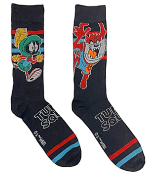 LOONEY TUNES SPACE JAM Men’s 2 Pair Of Socks MARVIN & TAZ - Novelty Socks for Less