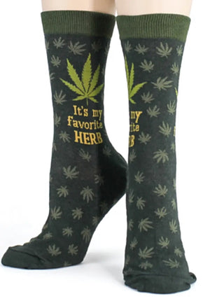 FOOT TRAFFIC Brand Ladies  MARIJUANA 420 Socks - Novelty Socks for Less