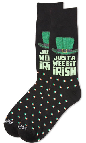 MeMoi BRAND MEN’S ST. PATRICKS DAY SOCKS ‘JUST A WEE BIT IRISH’ - Novelty Socks for Less