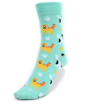 Parquet Brand Ladies KITTENS & PAW PRINTS Socks - Novelty Socks for Less