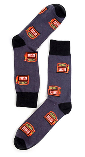 Parquet Brand Men’s CASINO JACKPOT Socks - Novelty Socks for Less