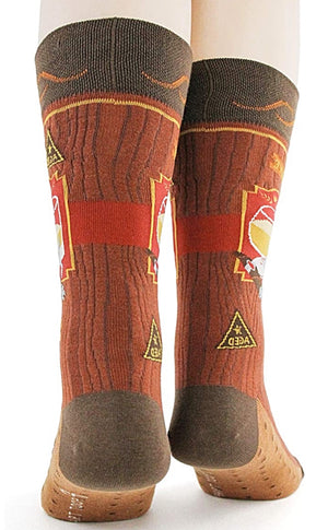FOOT TRAFFIC Mens BOURBON & CIGARS Socks - Novelty Socks for Less