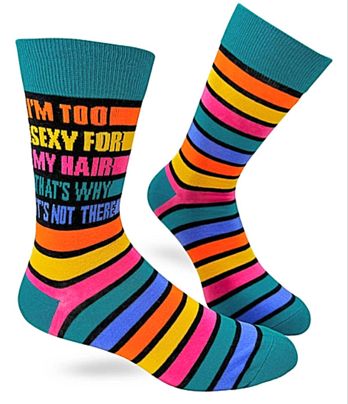 FABDAZ BRAND MEN’S Socks ‘I’M TOO SEXY FOR MY HAIR THAT ‘S WHY IT’S NOT THERE’