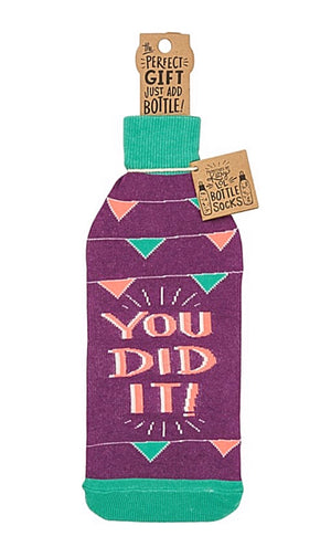 Primitives By Kathy BOTTLE SOCK ‘WHOO HOO! YOU DID IT!’ - Novelty Socks for Less