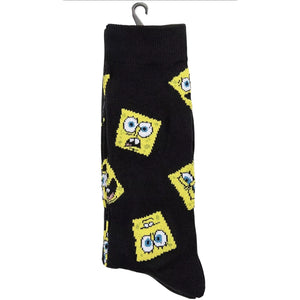 SPONGEBOB SQUAREPANTS Mens 2 Pair Socks ‘IT’S HIP TO BE SQUARE’ - Novelty Socks for Less