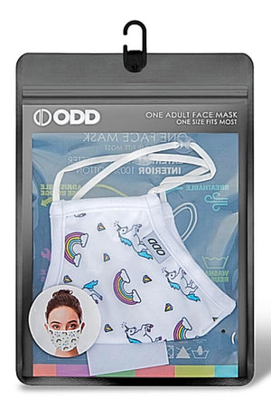 ODD SOX Brand UNICORN & RAINBOWS Face Mask Cover - Novelty Socks for Less