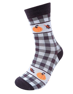 PARQUET Brand Ladies PUMPKINS & LEAVES Socks - Novelty Socks for Less