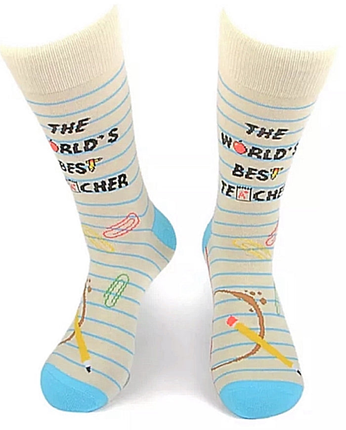 PARQUET Brand Men’s THE WORLD’S BEST TEACHER’ Socks