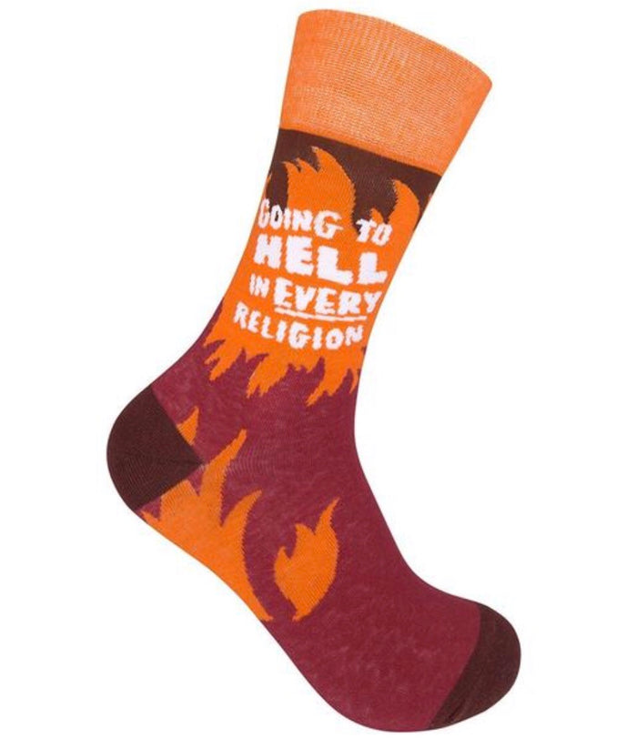 FUNATIC BRAND Socks Unisex GOING TO HELL IN EVERY RELIGION