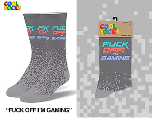COOL SOCKS Brand Men’s ‘FUCK OFF I’M GAMING’ Socks - Novelty Socks for Less
