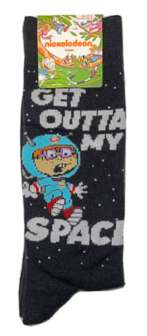 RUGRATS Mens CHUCKIE Socks ‘GET OUTTA MY SPACE’ - Novelty Socks for Less