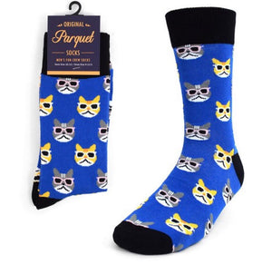 Parquet Brand Men’s COOL CATS Socks - Novelty Socks for Less