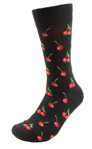 PARQUET Brand Men’s CHERRIES Socks - Novelty Socks for Less