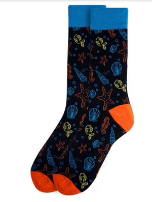 PARQUET BRAND Men’s BEACH THEMED Socks - Novelty Socks for Less