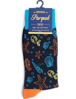 PARQUET BRAND Men’s BEACH THEMED Socks - Novelty Socks for Less